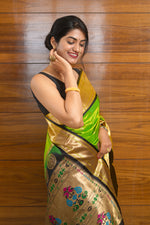 Load image into Gallery viewer, Green Paithani Saree
