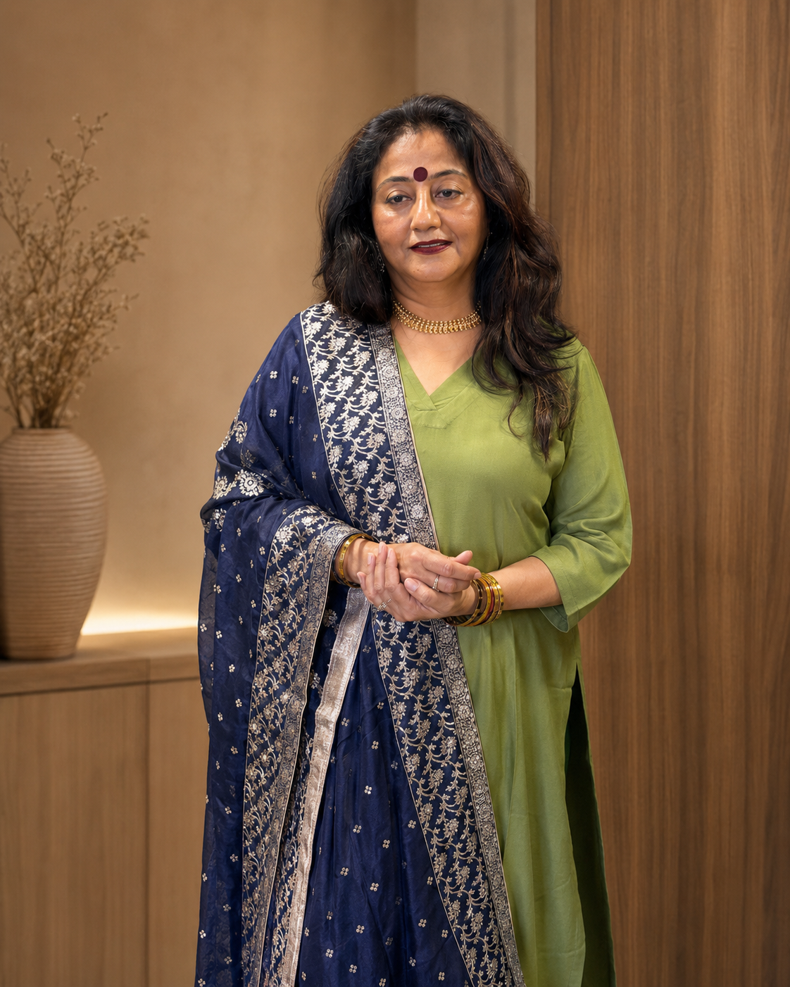 Blue Dola Silk Dupatta