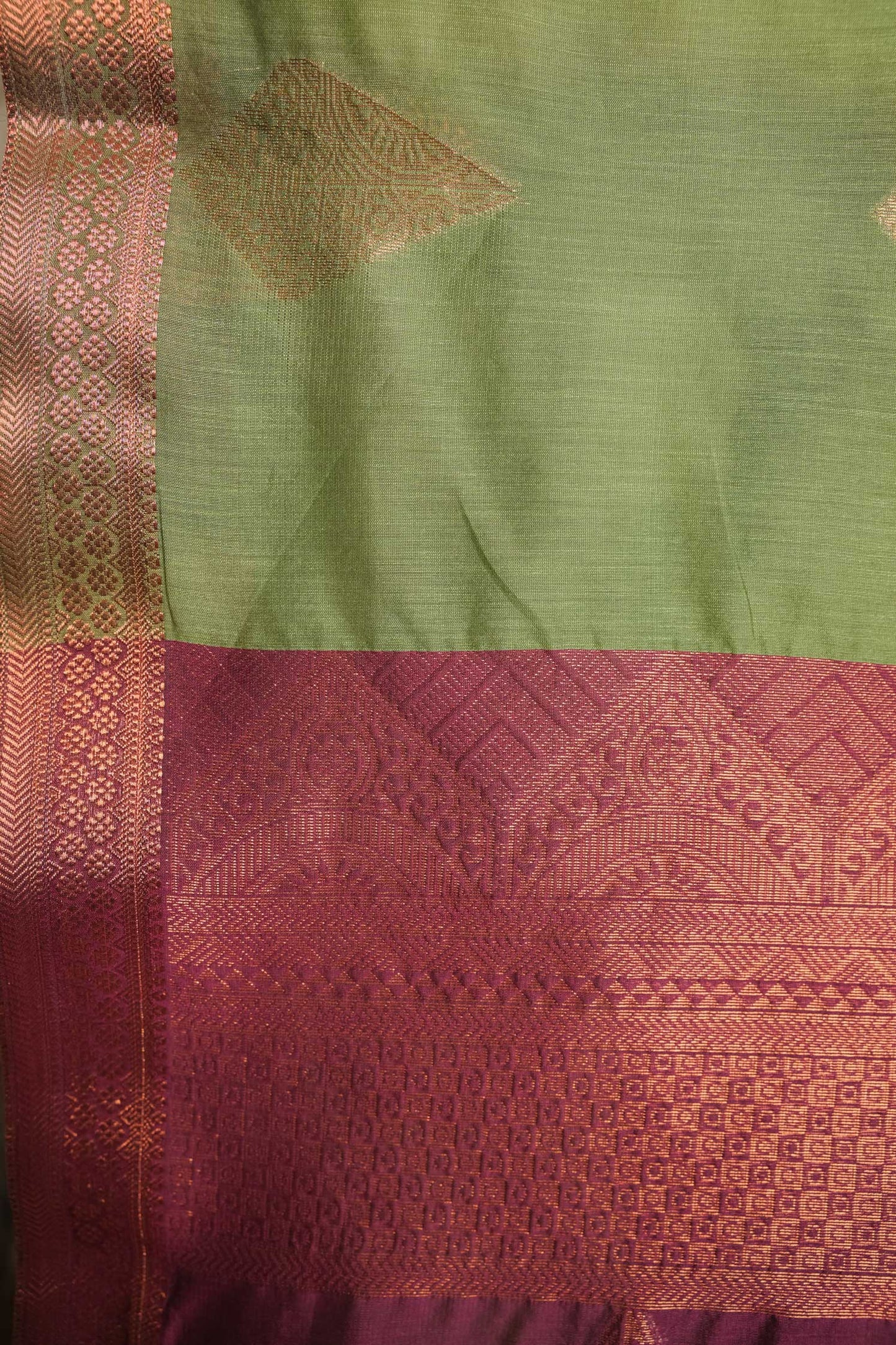 Green Chanderi Cotton Saree