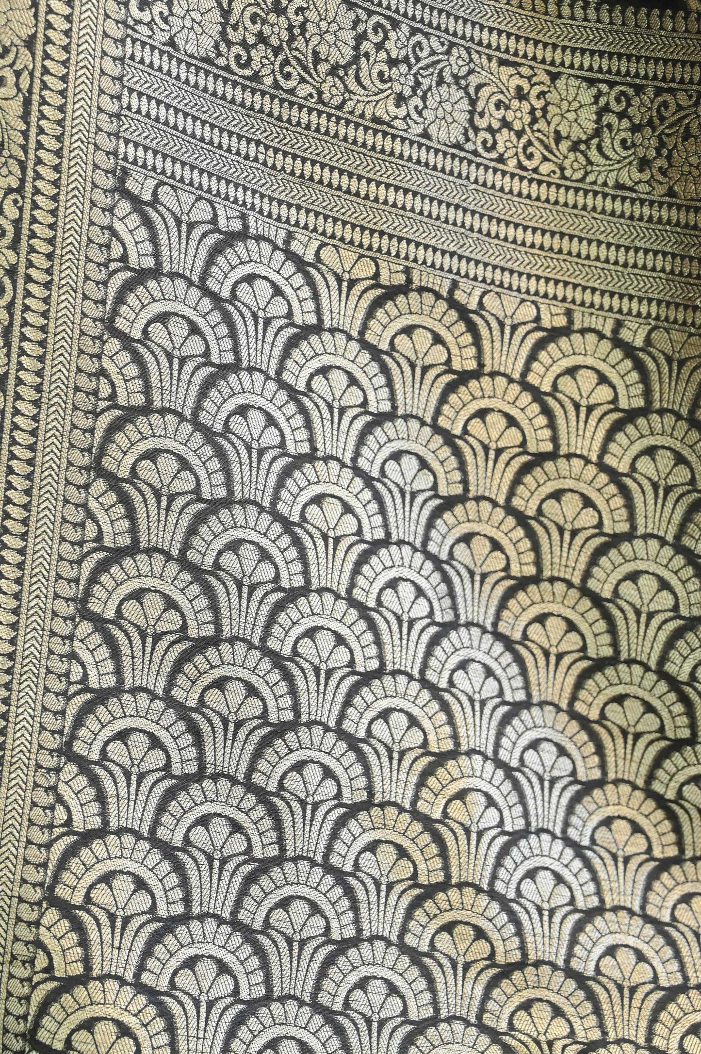 Black Katan Silk Banarasi Saree