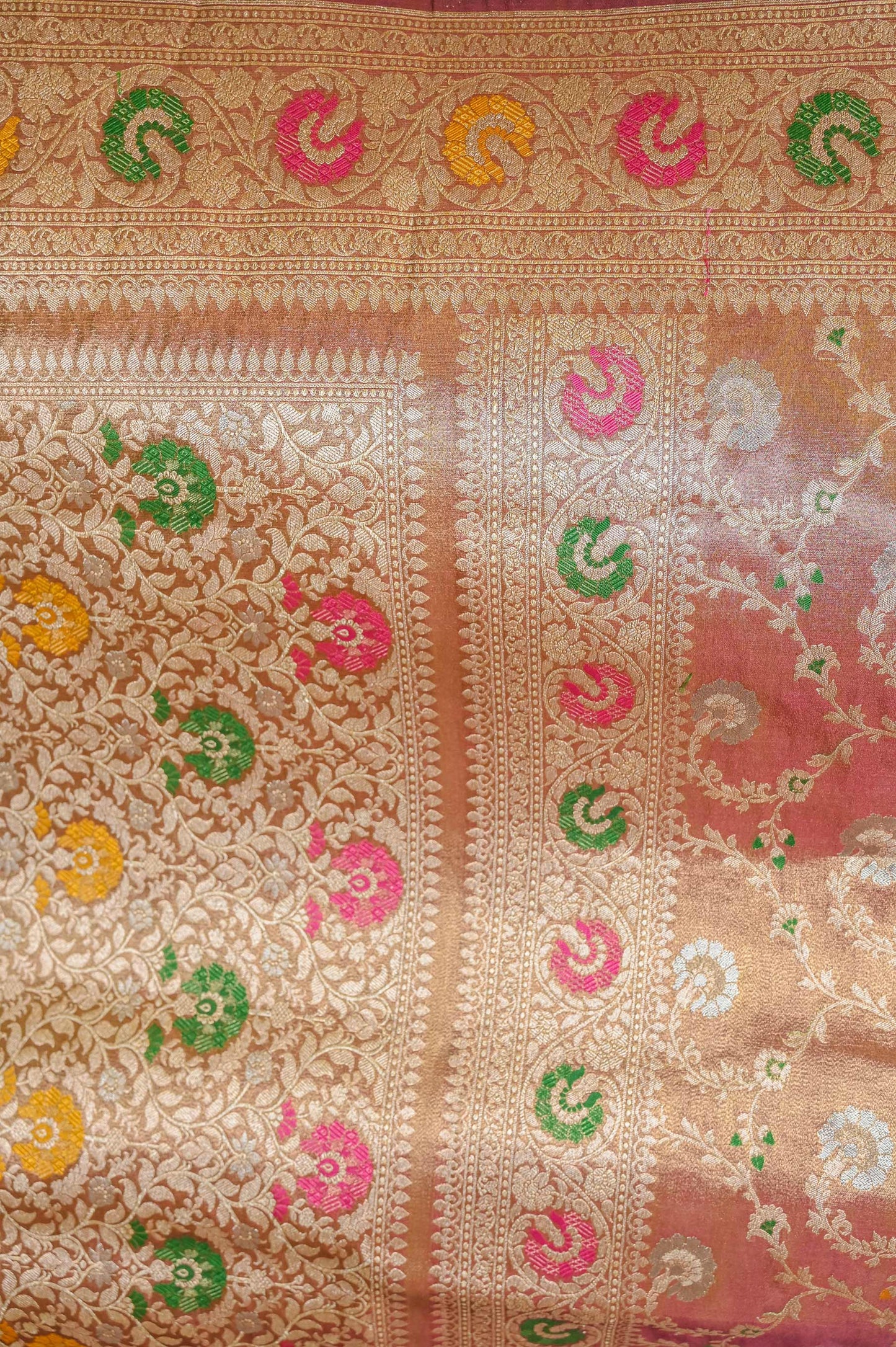 Brown Tissue Silk Saree