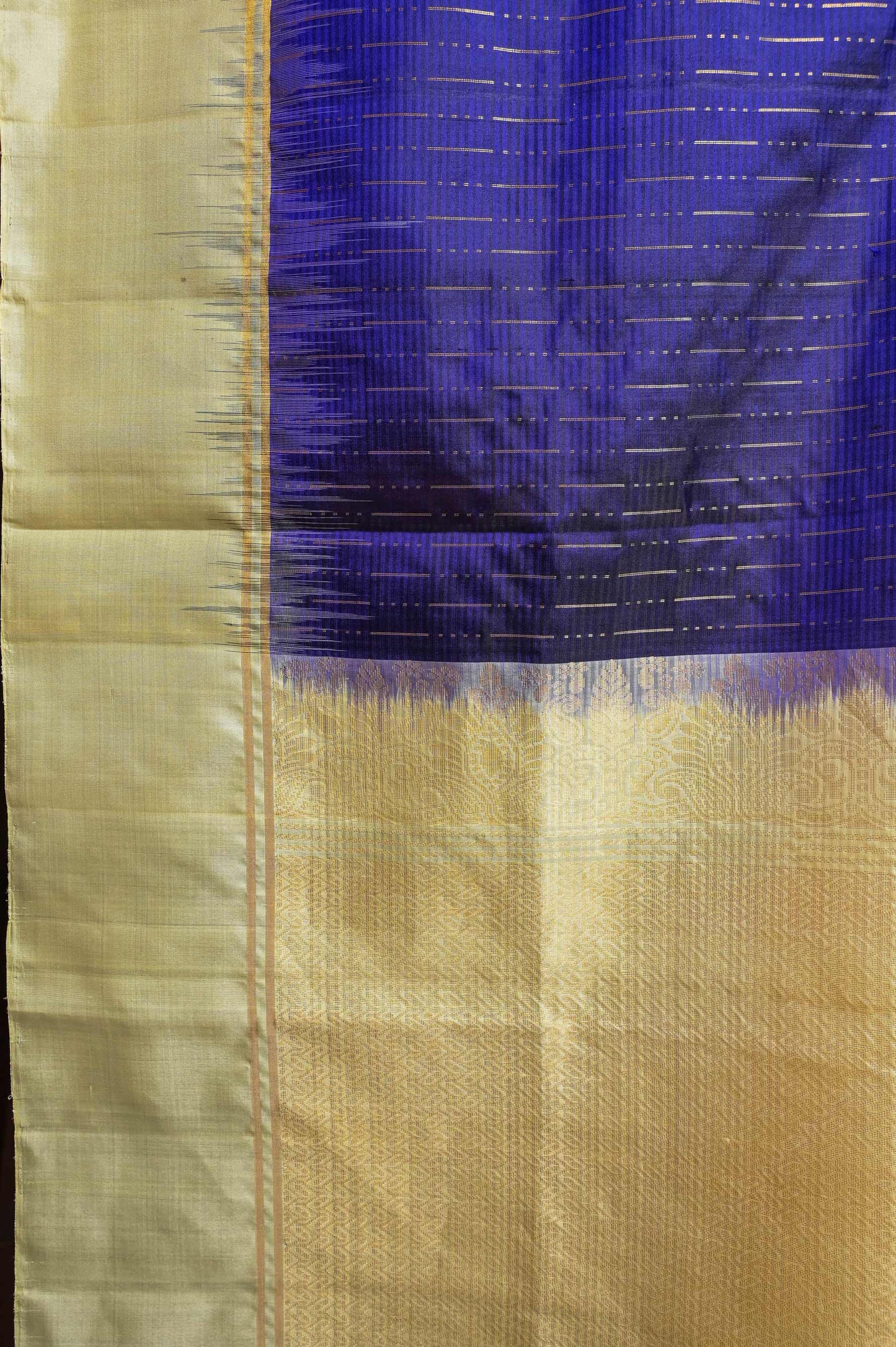 Blue Muga Silk Saree