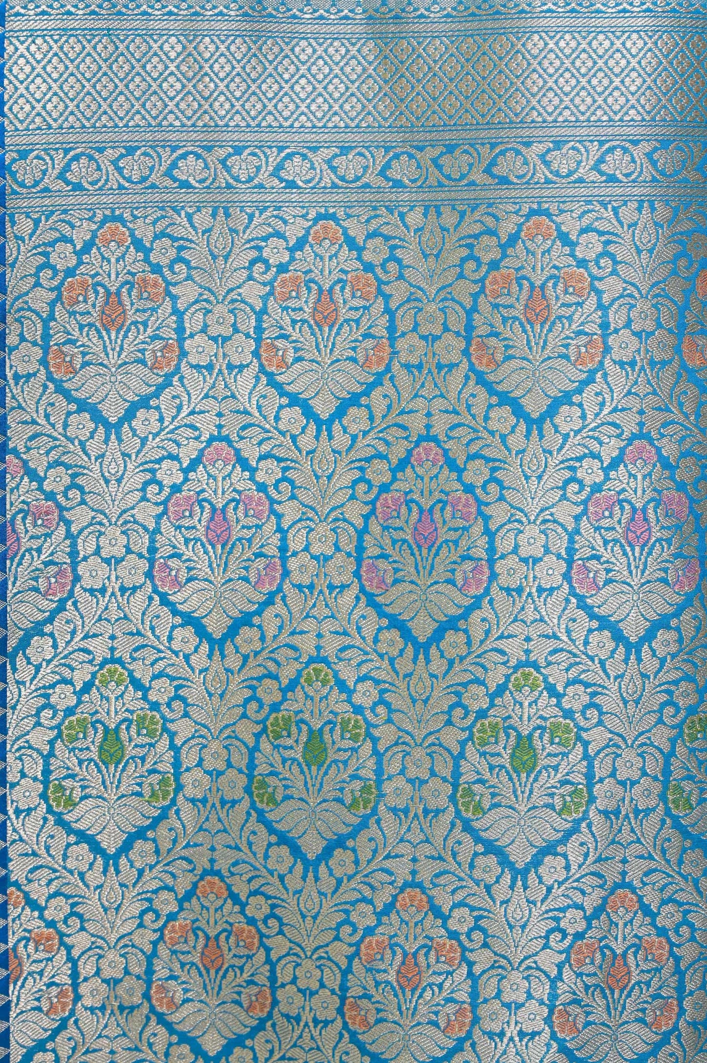 Blue Tissue Silk Saree