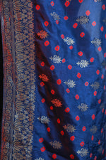 Load image into Gallery viewer, Blue Kutchi Silk Bandhani Saree
