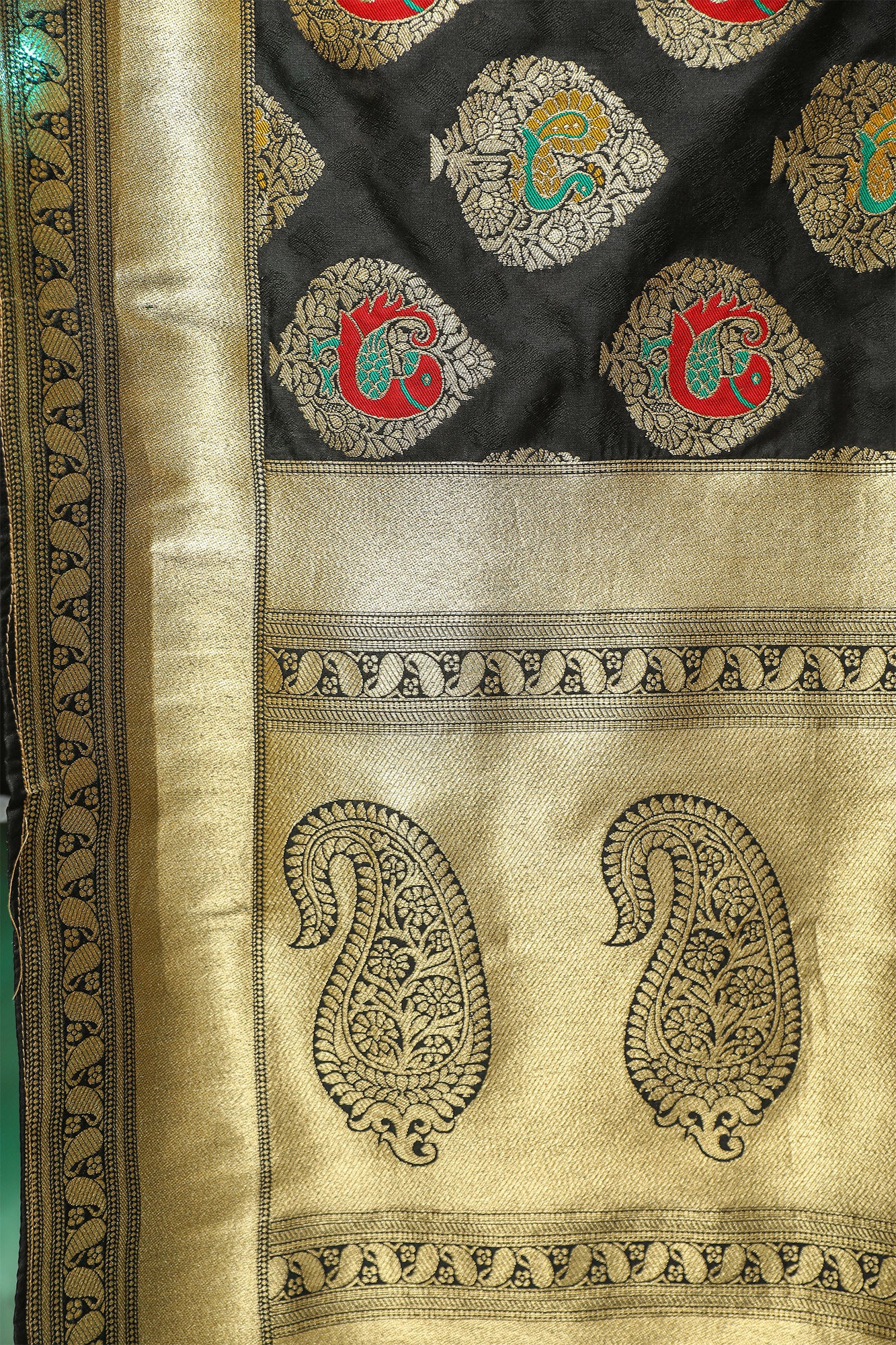 Black Eri Silk Saree