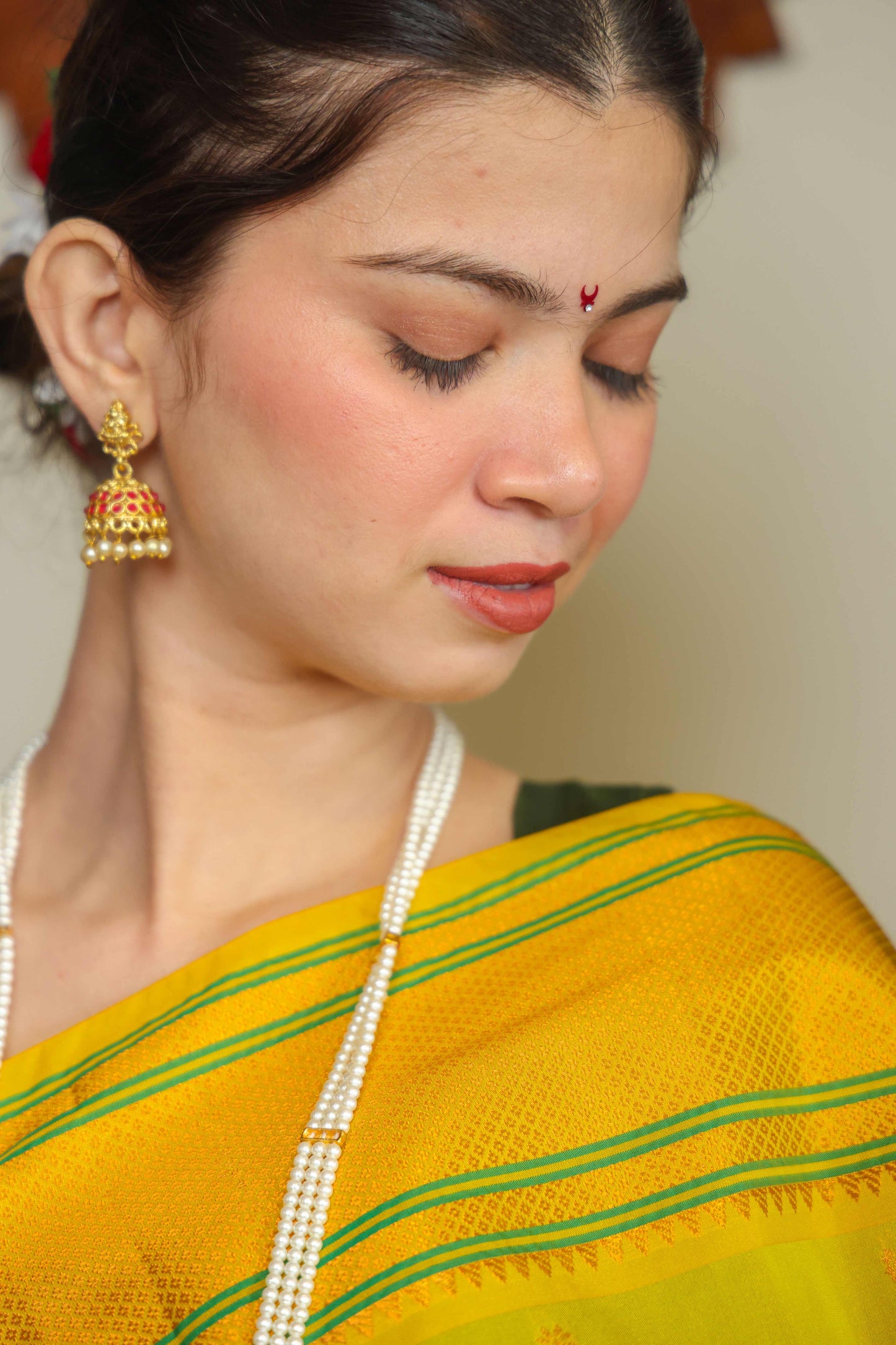 Tussar Silk Kalanjali Paithani Saree Fluoro Yellow