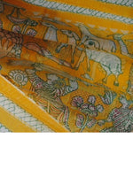 Load image into Gallery viewer, Mustard Yellow Village Chanderi Cotton
