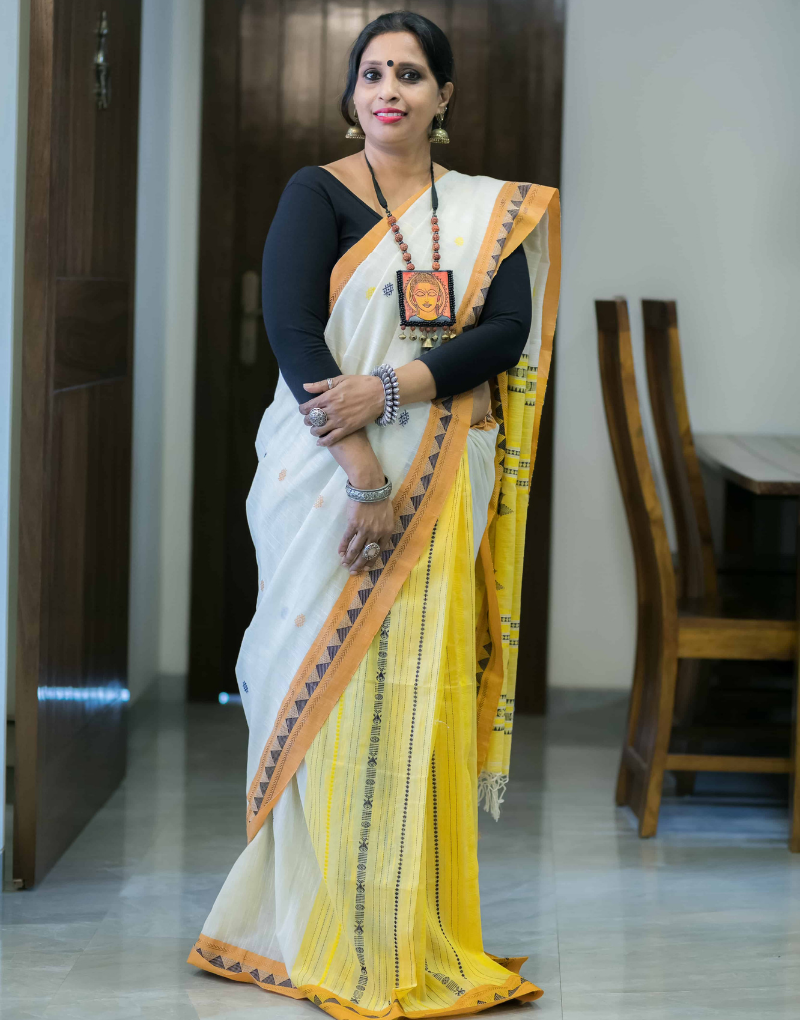 Lemon Yellow Soft cotton Saree