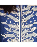 Load image into Gallery viewer, Blue Silk Leaf Embroidery Kurti
