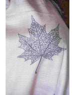 Load image into Gallery viewer, Camel Colour Stole With Maple Leaves All Over

