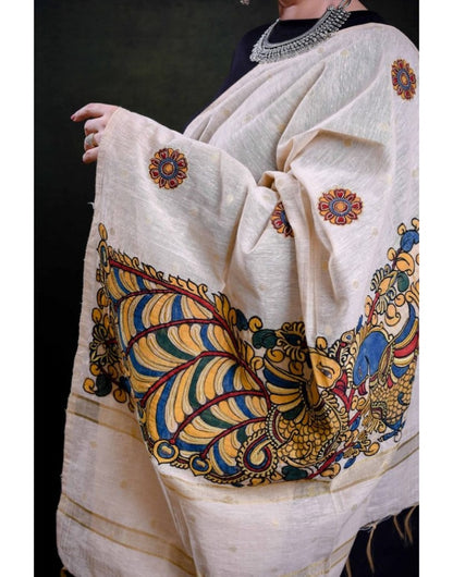 Chanderi Dupatta With Gold Thread