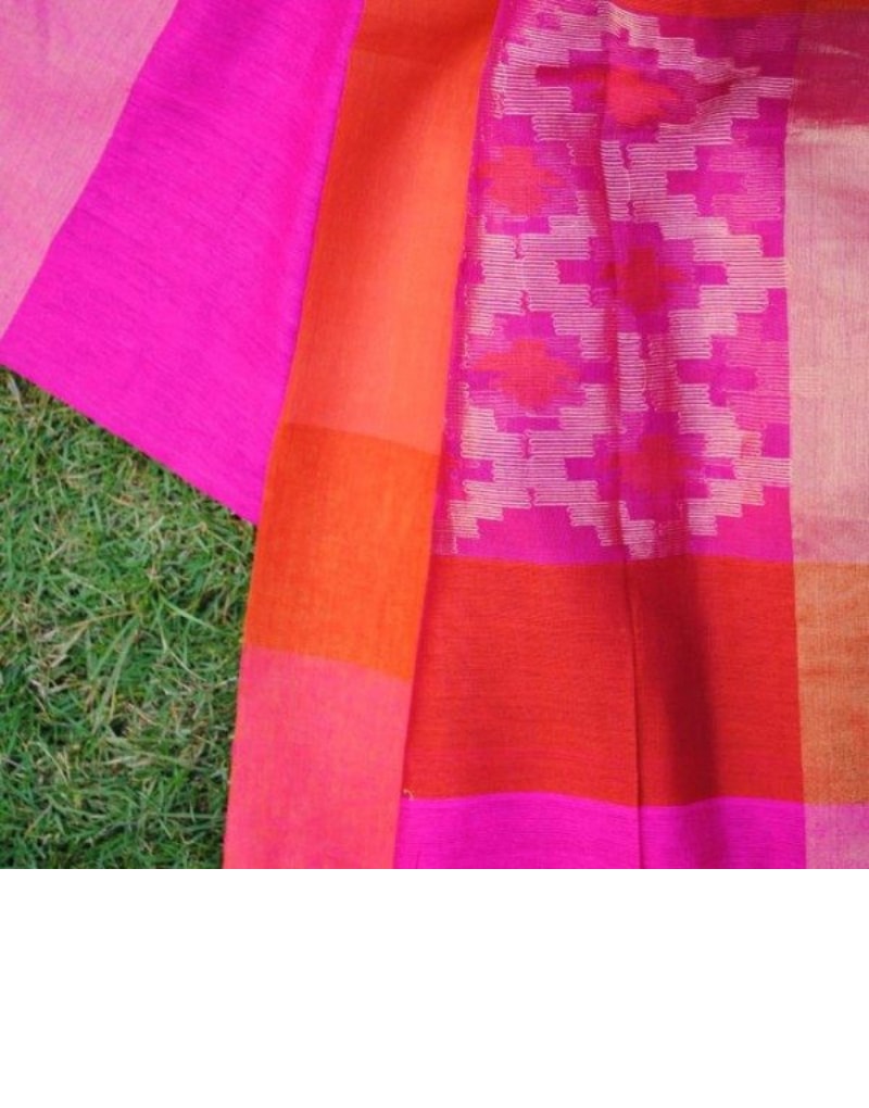 Orange Pink Benarsi Geometrical