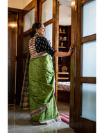 Load image into Gallery viewer, Green Tussar Silk Saree
