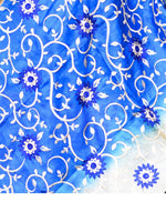 Load image into Gallery viewer, Tussar Blue And Natural Tussar Colour Dupatta With Embroidery All Over
