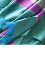 Load image into Gallery viewer, Green Dupian Silk Yellow Pink Border
