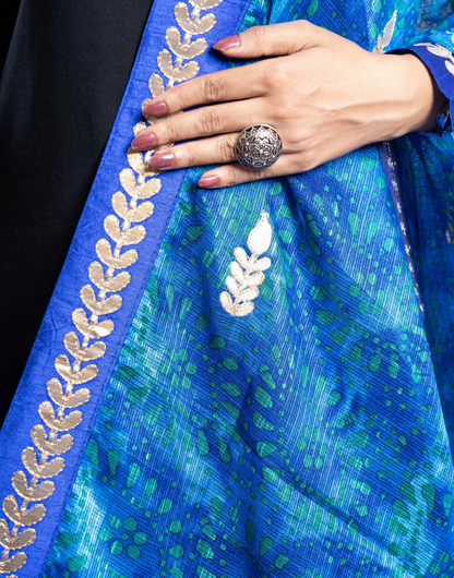 Kota Silk Peacock Color Dupatta