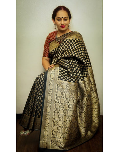 Handloom Silk Saree (Black)