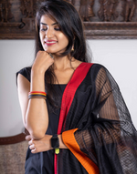 Load image into Gallery viewer, Soft cottons Black Geecha Dupatta
