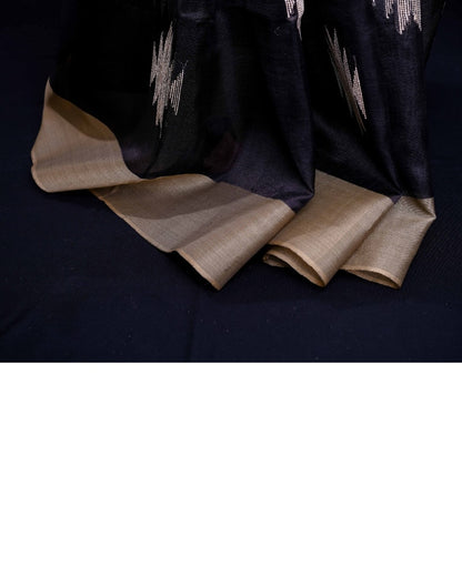 Black Organza Fabric Saree