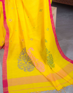 Load image into Gallery viewer, Yellow Jamdani  Soft Cotton Saree
