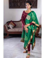 Load image into Gallery viewer, Green &amp; Golden Dupatta
