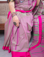 Load image into Gallery viewer, Magenta &amp; Green Soft Cotton Saree
