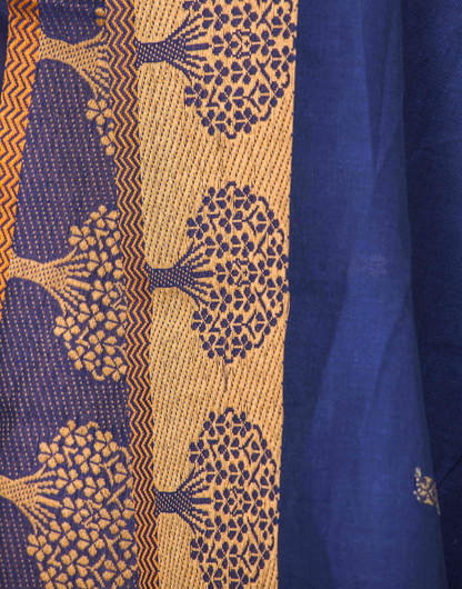 Dark Blue Cotton Saree