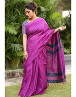 Load image into Gallery viewer, Moonga Tussar (Purple And Blue)
