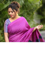 Load image into Gallery viewer, Moonga Tussar (Purple And Blue)
