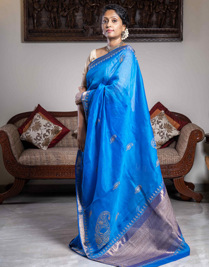 Maheshwari Saree (Blue Colour)