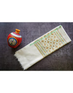 Load image into Gallery viewer, Creme with green and orange meena work Stoles
