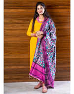 Load image into Gallery viewer, Geecha Pink and Green Floral Dupatta
