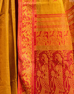 Load image into Gallery viewer, Mustard and Sindoori Red Baluchari Cotton Saree
