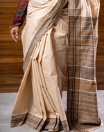 Load image into Gallery viewer, Beige and Brown Tussar Saree
