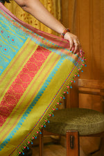 Load image into Gallery viewer, Green Handwoven Cotton Saree
