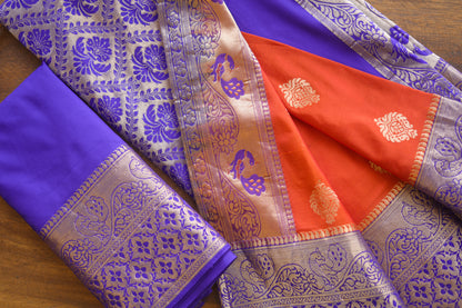 Orange Gadwal Saree