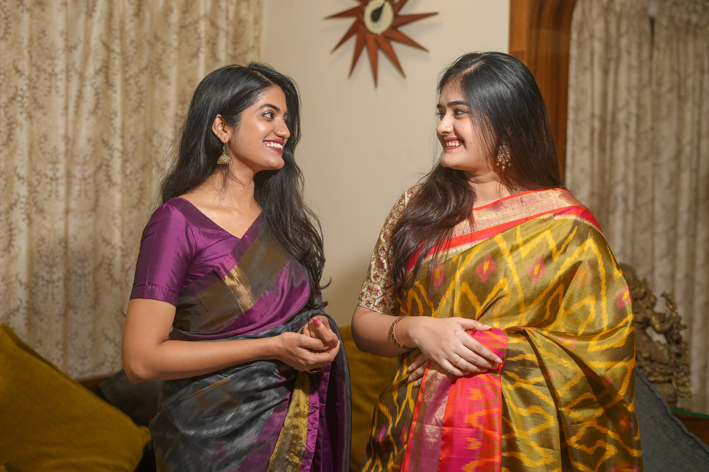 Green Ikkat Silk Saree