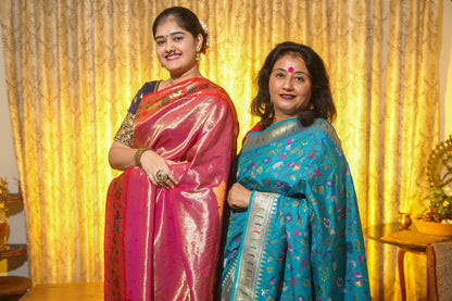 Red Tissue Silk Paithani Saree