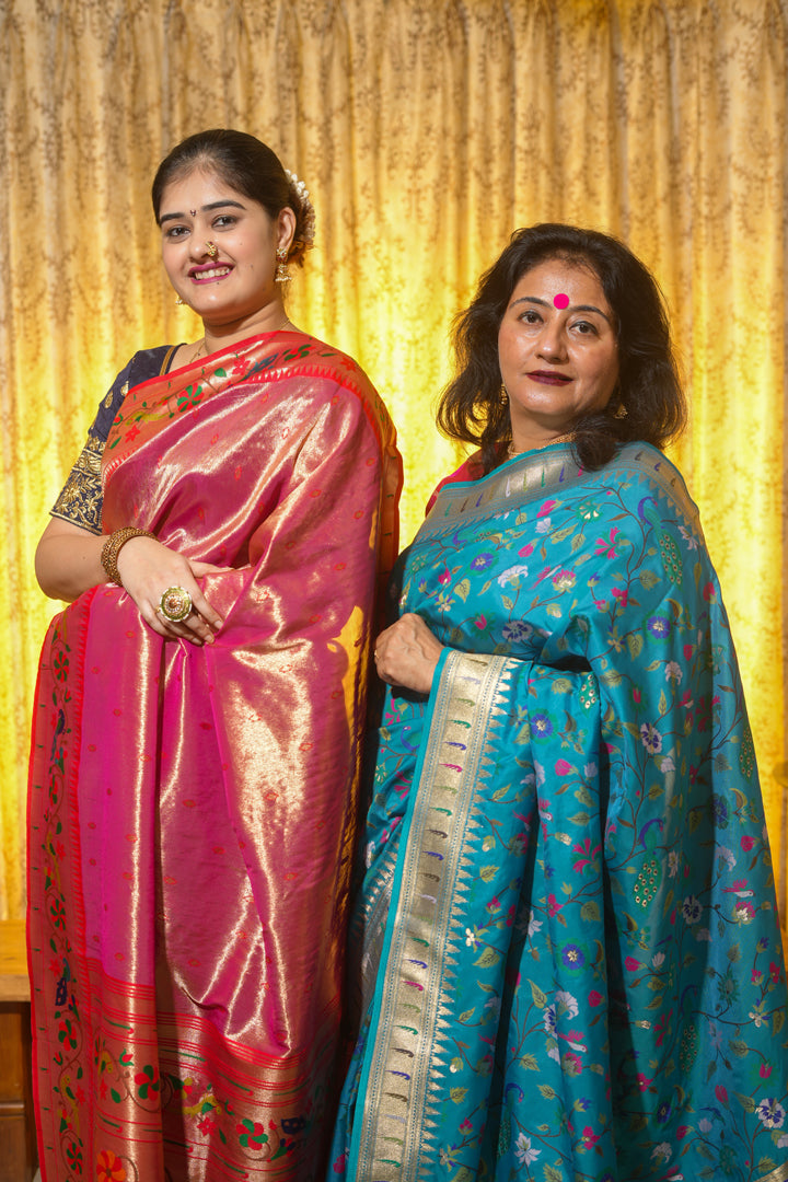 Red Tissue Silk Paithani Saree