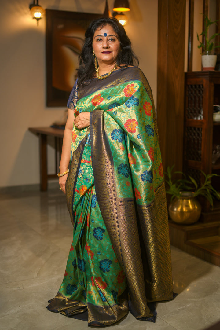 Green Tissue Silk Saree