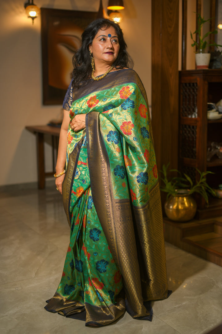 Green Tissue Silk Saree