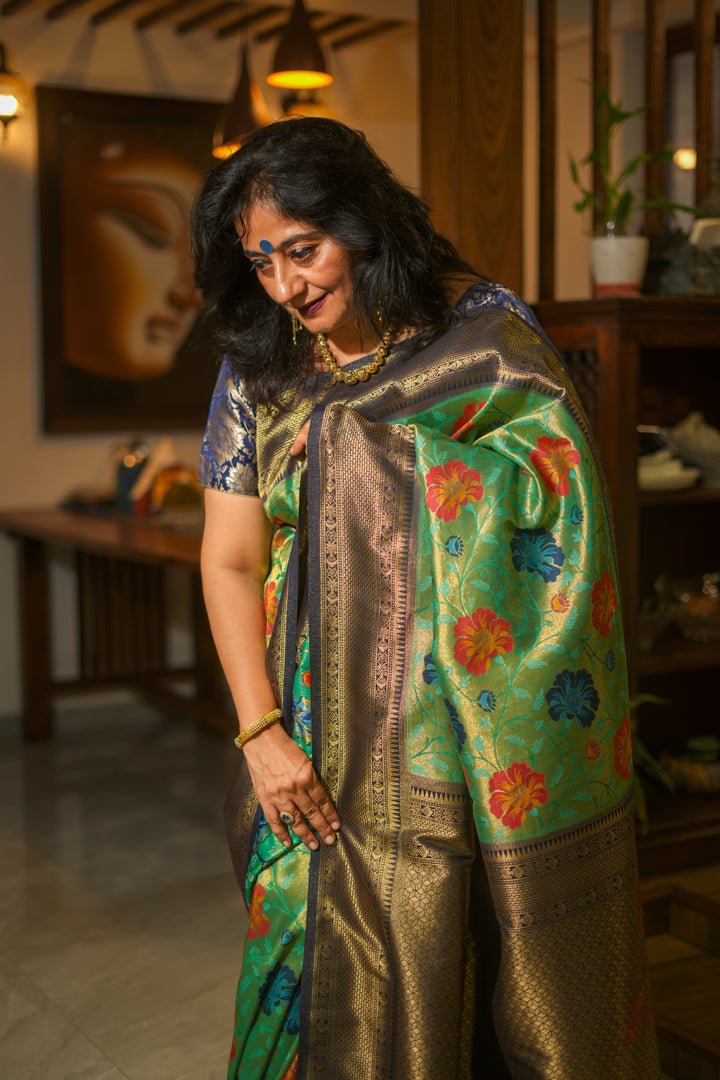 Green Tissue Silk Saree