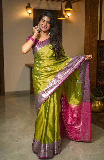 Pattu Green Saree