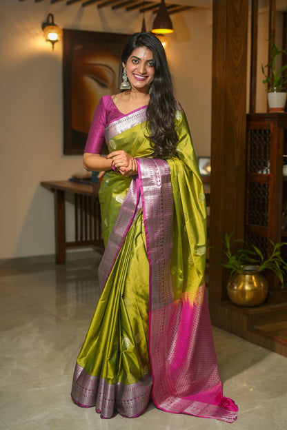 Pattu Green Saree