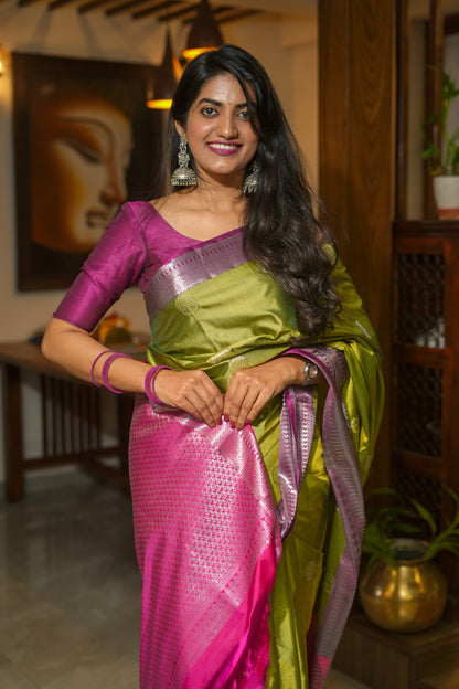 Pattu Green Saree