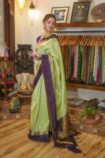 Load image into Gallery viewer, Pista Green Silk Saree
