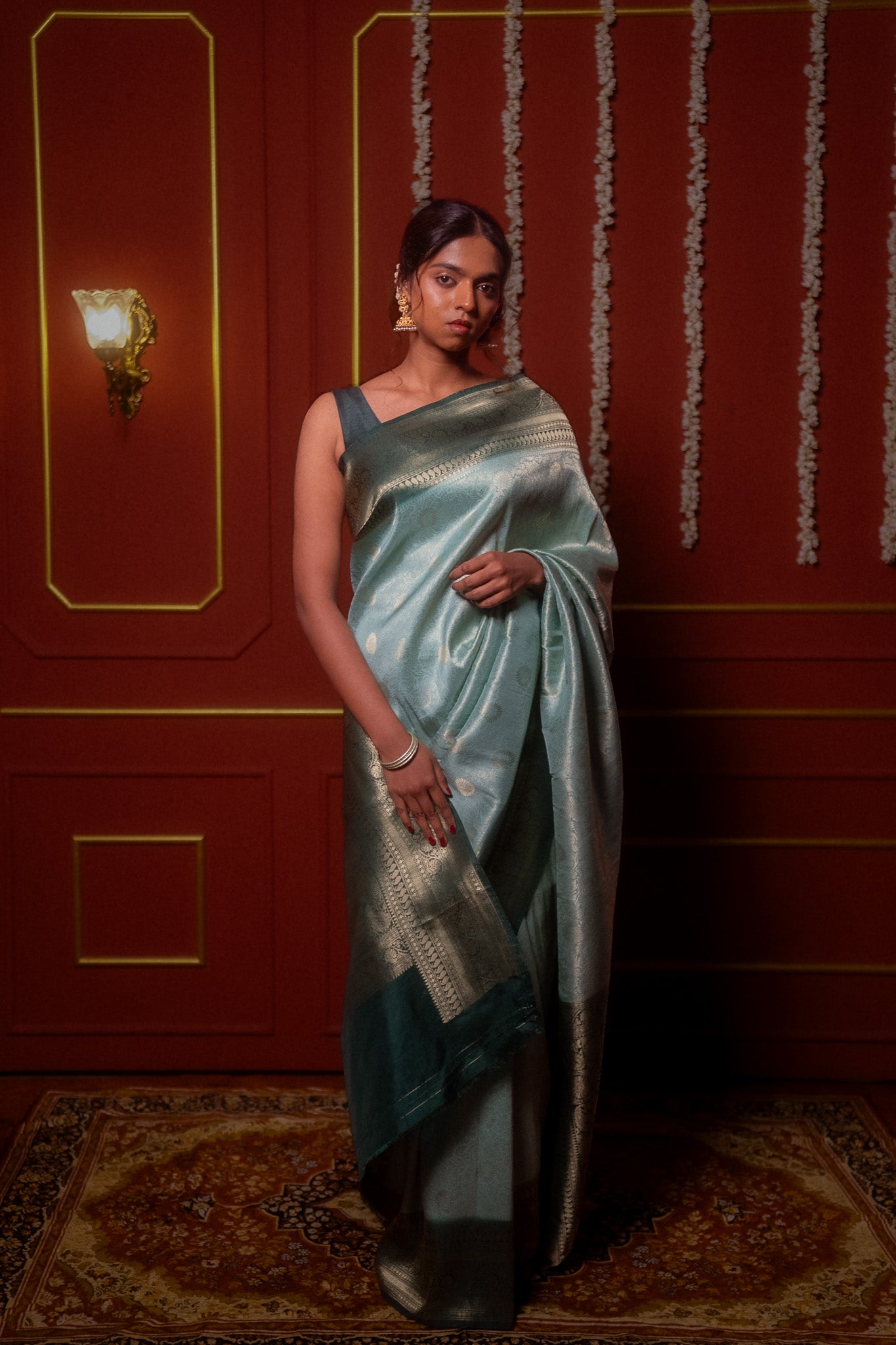 Green Tanchoi Katan Silk Saree