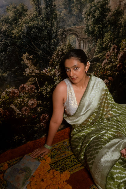 Green Cotton Silk Saree