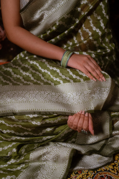 Green Cotton Silk Saree