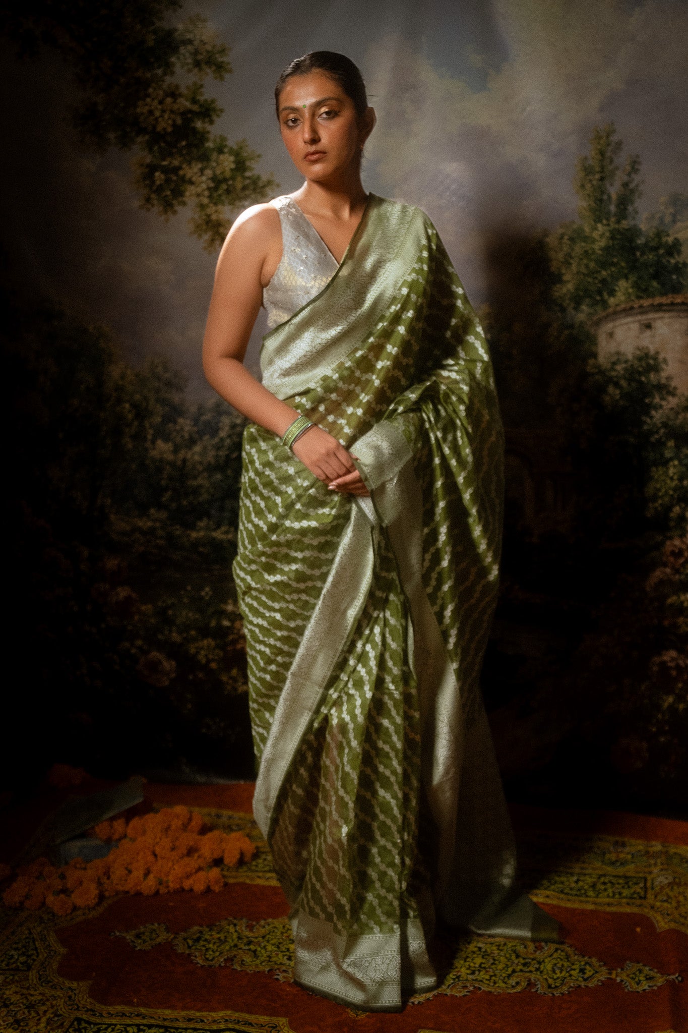 Green Cotton Silk Saree